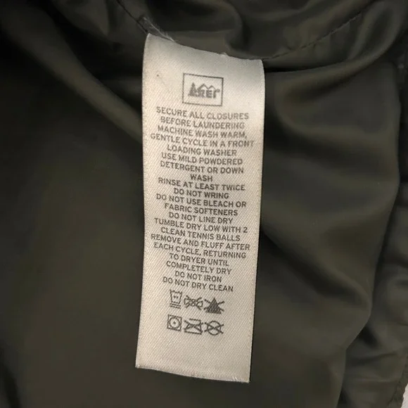 REI Goose Down Puffer‎ Vest Mens XL Olive Green Insulated Lightweight Outdoor - Picture 4 of 10